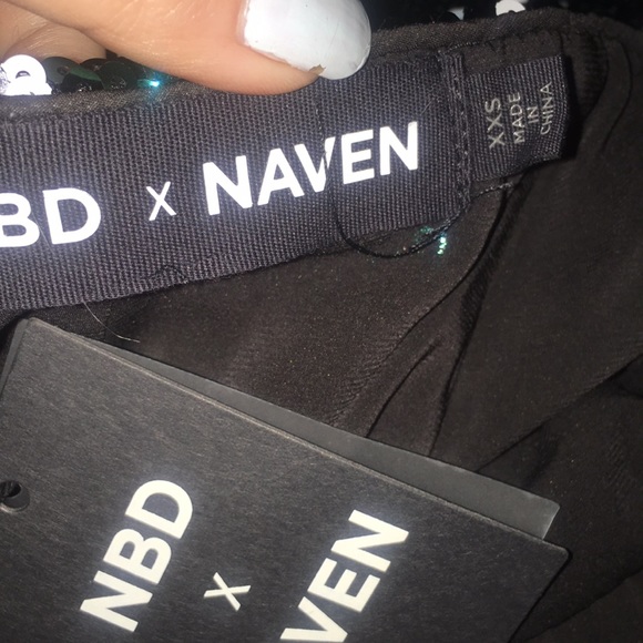 NBD x Naven BNWT Mia Dress XXS Teal Sequin - Picture 9 of 9